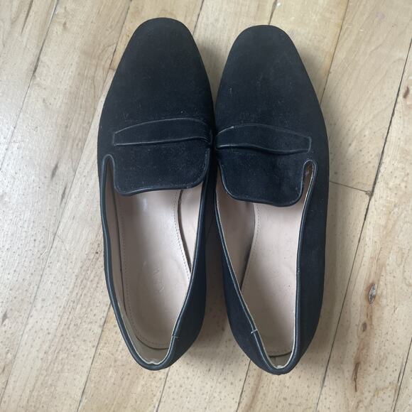 J‎ Crew Georgie Black Suede Penny Loafer Womens Size 6.5 EUC - Picture 4 of 7